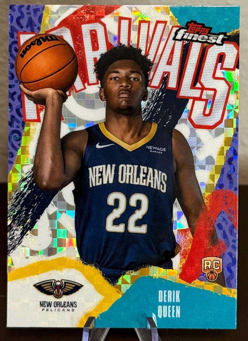 2025-26 Topps Finest Arrivals #A-13 Derik Queen Rookie Card